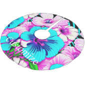 数々の色のハイビスカスフラワーズサンダー_コーブ ブラッシュドポリエステルツリースカート (アングル)