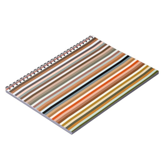 数々の色のパタストライプのーン ノートブック (左側)