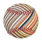 数々の色のパタストライプのーン 野球ボール (正面)