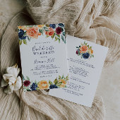 数々の色のフローラエレガントバチェロレッテ週末 招待状