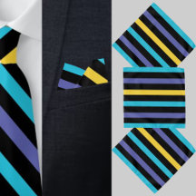 数々の色のポストライプの結婚ット・スクエア・バンダナ