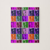 数々の色のポップ・アートの馬 ジグソーパズル (縦)