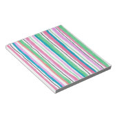 数々の色のメモストライプの帳 ノートパッド (アングル)