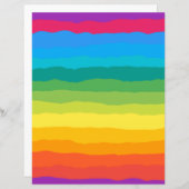 数々の色のレインボーウィグリストライプー紙 (正面/裏面)