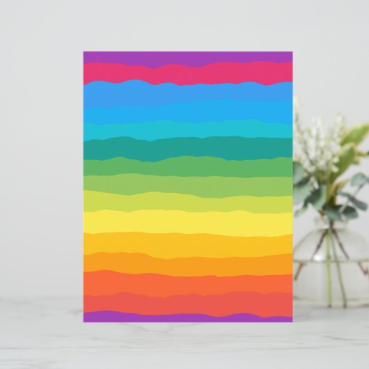 数々の色のレインボーウィグリストライプー紙 (スタンド正面)