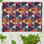 数々の色の三角形 キッチンタオル (折り畳み)