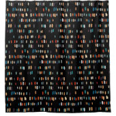 数々の色の不規則な長方形 シャワーカーテン (正面)