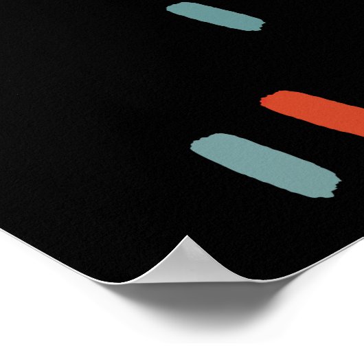 数々の色の不規則な長方形 ポスター (角)