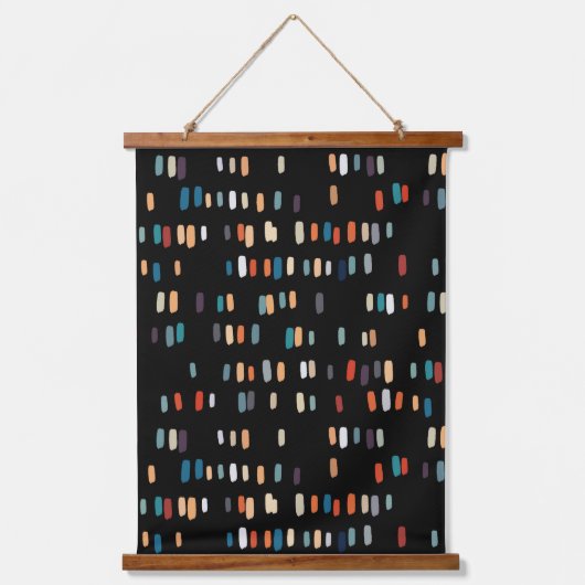 数々の色の不規則な長方形 吊り下げ型タペストリー (正面)