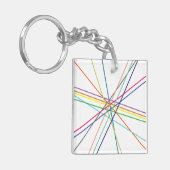 数々の色の十字線 キーホルダー (正面左)