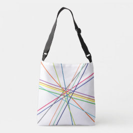 数々の色の十字線 クロスボディバッグ