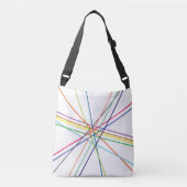 数々の色の十字線 クロスボディバッグ (正面)