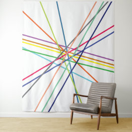 数々の色の十字線 タペストリー