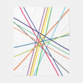 数々の色の十字線 フリースブランケット (正面)