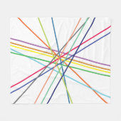 数々の色の十字線 フリースブランケット (正面(横))