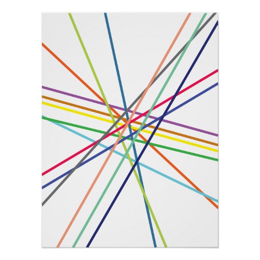 数々の色の十字線 ポスター (正面)