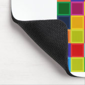 数々の色の四角とストライプガーリー マウスパッド (コーナー)