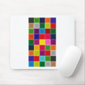 数々の色の四角とストライプガーリー マウスパッド (マウス)