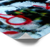 数々の色の壁絵画の ポスター (角)