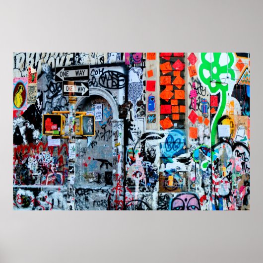 数々の色の壁絵画の ポスター (正面)