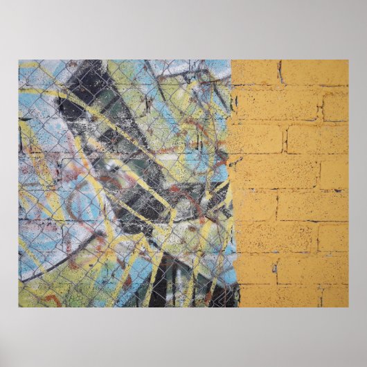 数々の色の壁絵画の ポスター (正面)