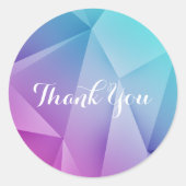 数々の色の宝石トーンありがとう ラウンドシール (正面)