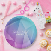 数々の色の宝石トーン結婚の紙プレート ペーパープレート (パーティー)