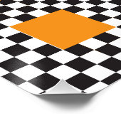 数々の色の市松模様に模様と大正方形 ポスター (コーナー)