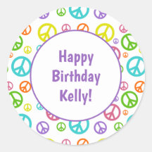 数々の色の平和サイン