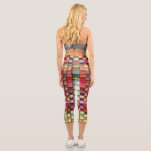 数々の色の幾何シンプルストリップデザイン カプリレギンス (裏面)