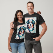 数々の色の幾何スタイリッシュ的なベルネ山 Tシャツ (ユニセックス)