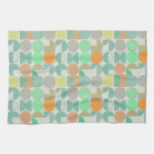 数々の色の幾何モダン物 キッチンタオル (横)