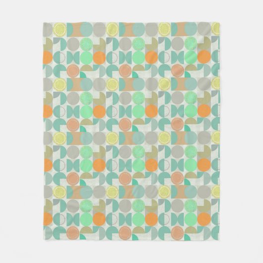 数々の色の幾何モダン物 フリースブランケット (正面)