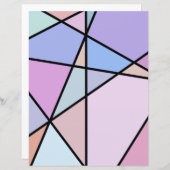 数々の色の幾何学図形スクラップブック紙 (正面/裏面)