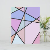 数々の色の幾何学図形スクラップブック紙 (スタンド正面)