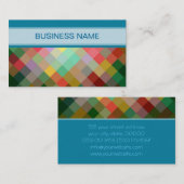 数々の色の幾何学模様 |淡青 名刺 (正面/裏面)