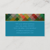 数々の色の幾何学模様 |淡青 名刺 (裏面)