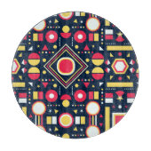 数々の色の幾何形状パターン カッティングボード (正面)