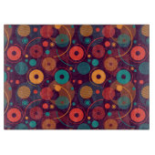 数々の色の幾何形状パターン カッティングボード (正面)