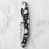 数々の色の幾何形状パターン ソムリエナイフ (正面)