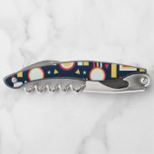 数々の色の幾何形状パターン ソムリエナイフ (裏面)