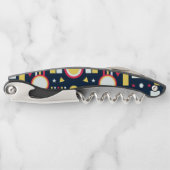 数々の色の幾何形状パターン ソムリエナイフ (正面)