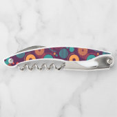 数々の色の幾何形状パターン ソムリエナイフ (裏面)