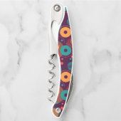 数々の色の幾何形状パターン ソムリエナイフ (正面)