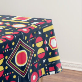 数々の色の幾何形状パターン テーブルクロス