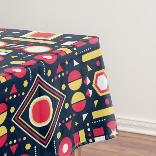 数々の色の幾何形状パターン テーブルクロス (インサイチュ)