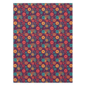 数々の色の幾何形状パターン テーブルクロス (正面)