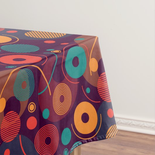 数々の色の幾何形状パターン テーブルクロス (インサイチュ)