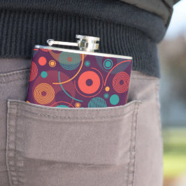 数々の色の幾何形状パターン フラスク