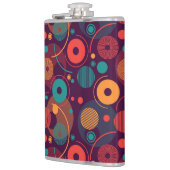 数々の色の幾何形状パターン フラスク (左)
